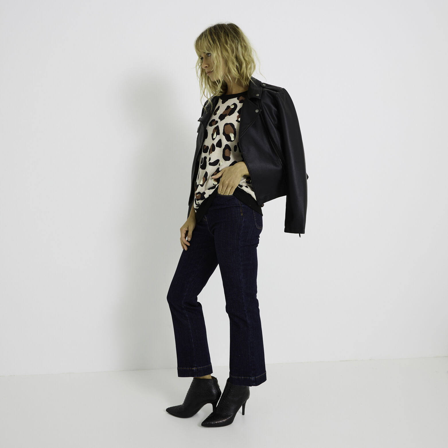 T-shirt imprimé léopard femme