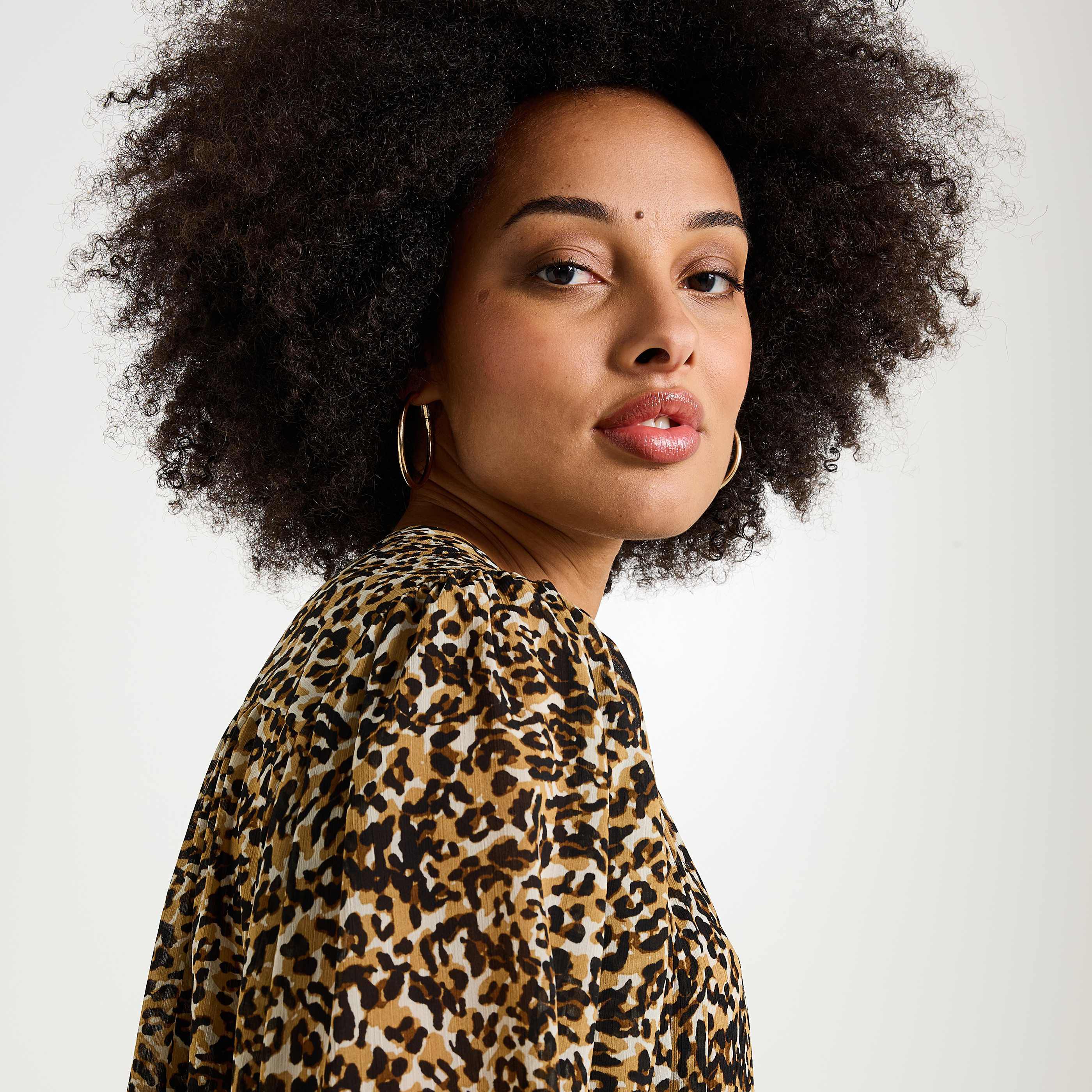 Chemisier col rond femme