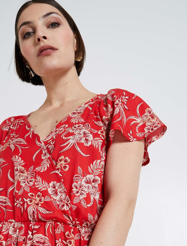 Robe longue imprimée femme