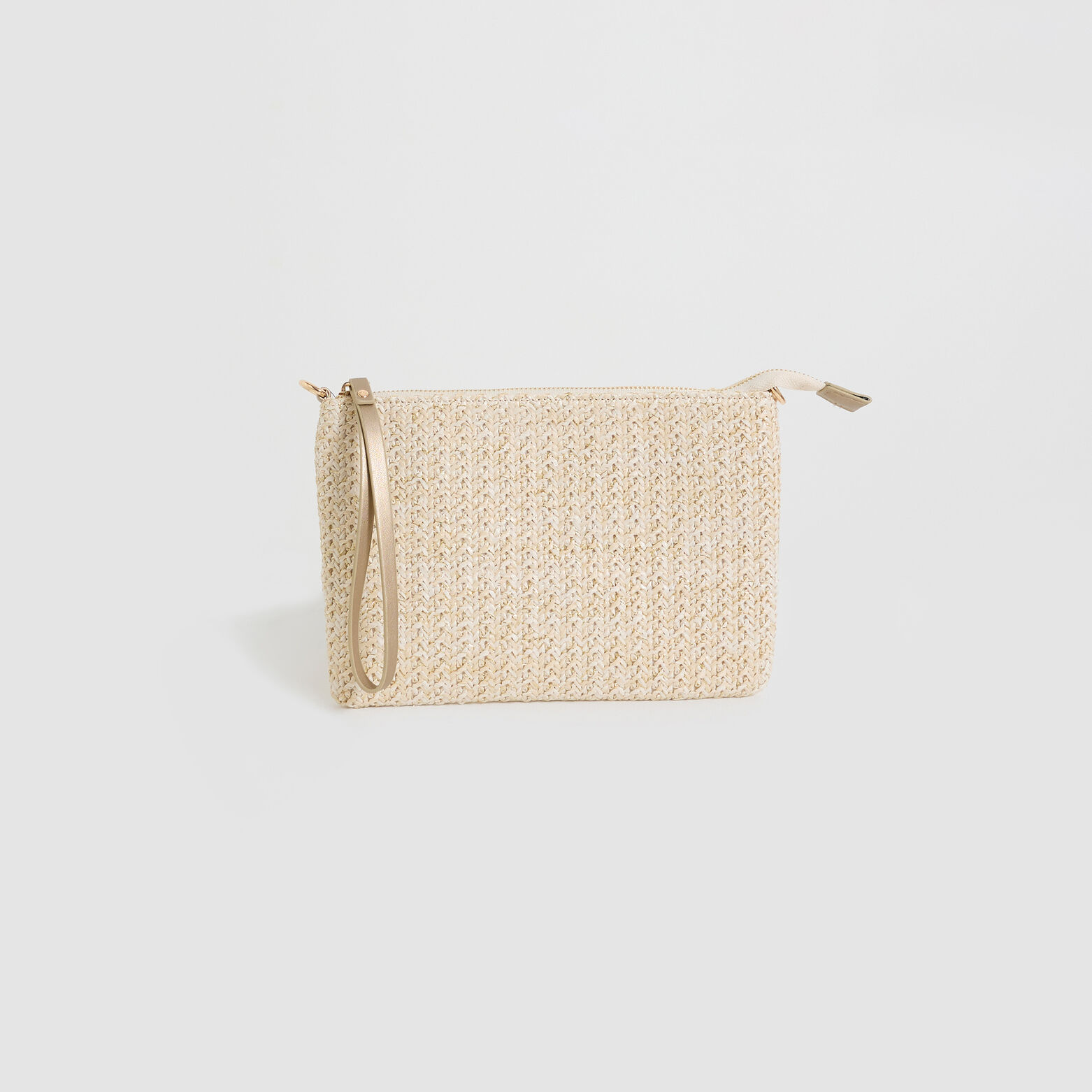 Pochette effet paille femme