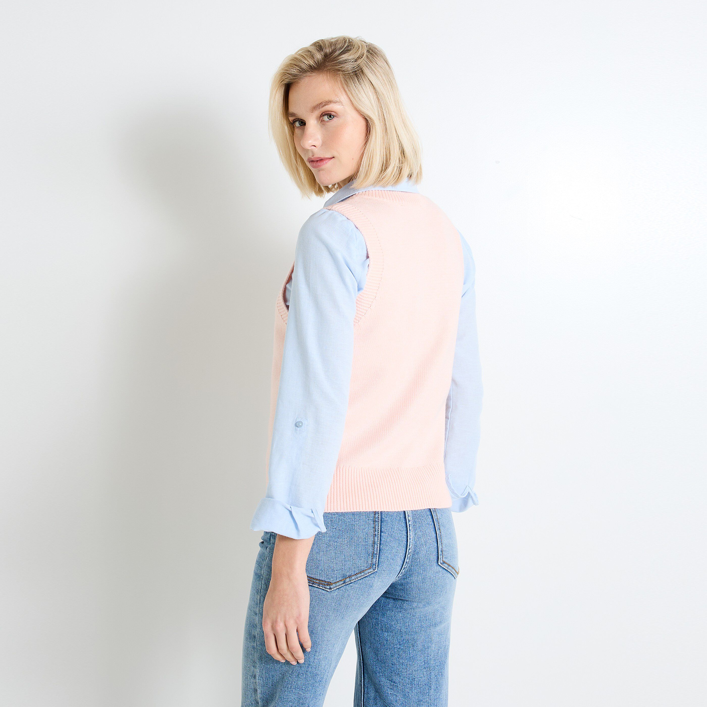 Pull sans manches femme