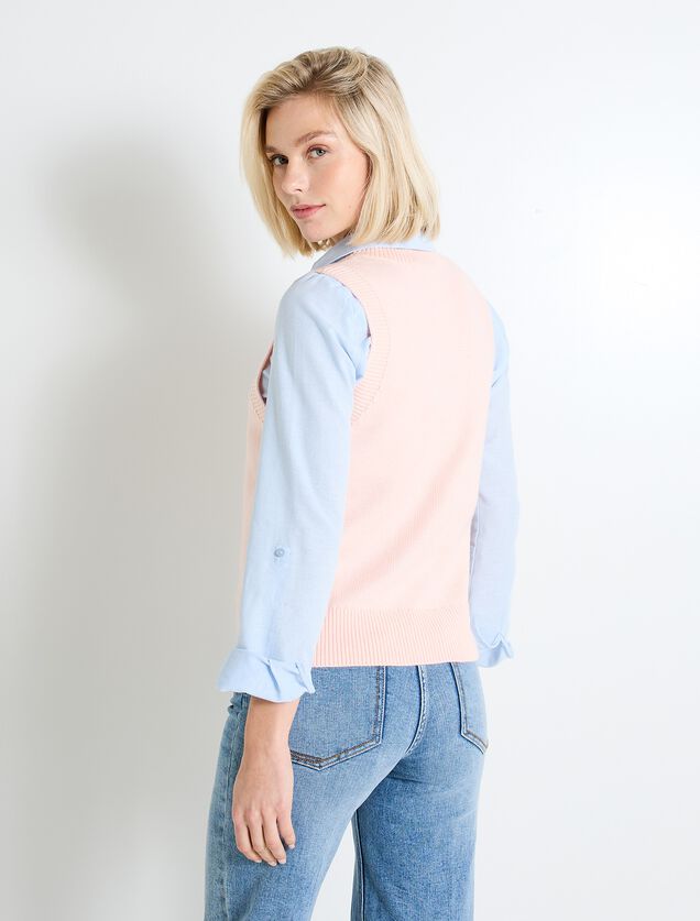 Pull sans manches femme