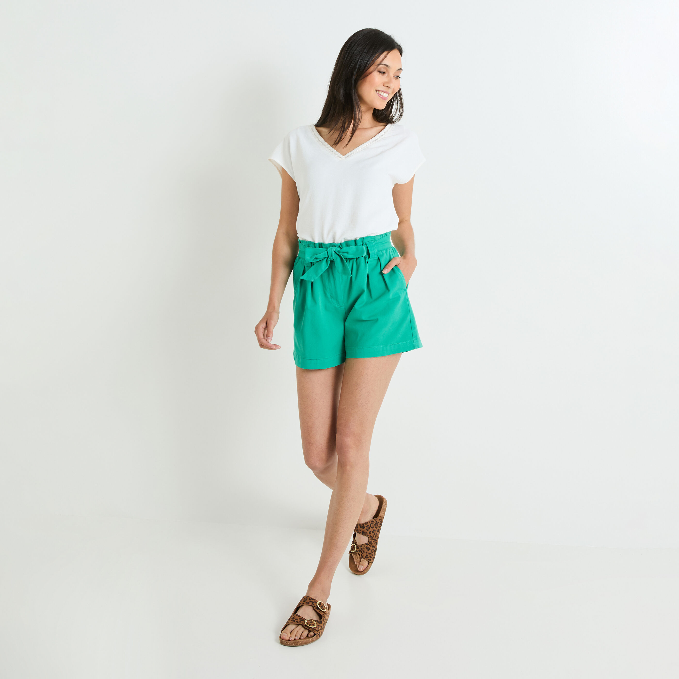 Short en jean stretch femme