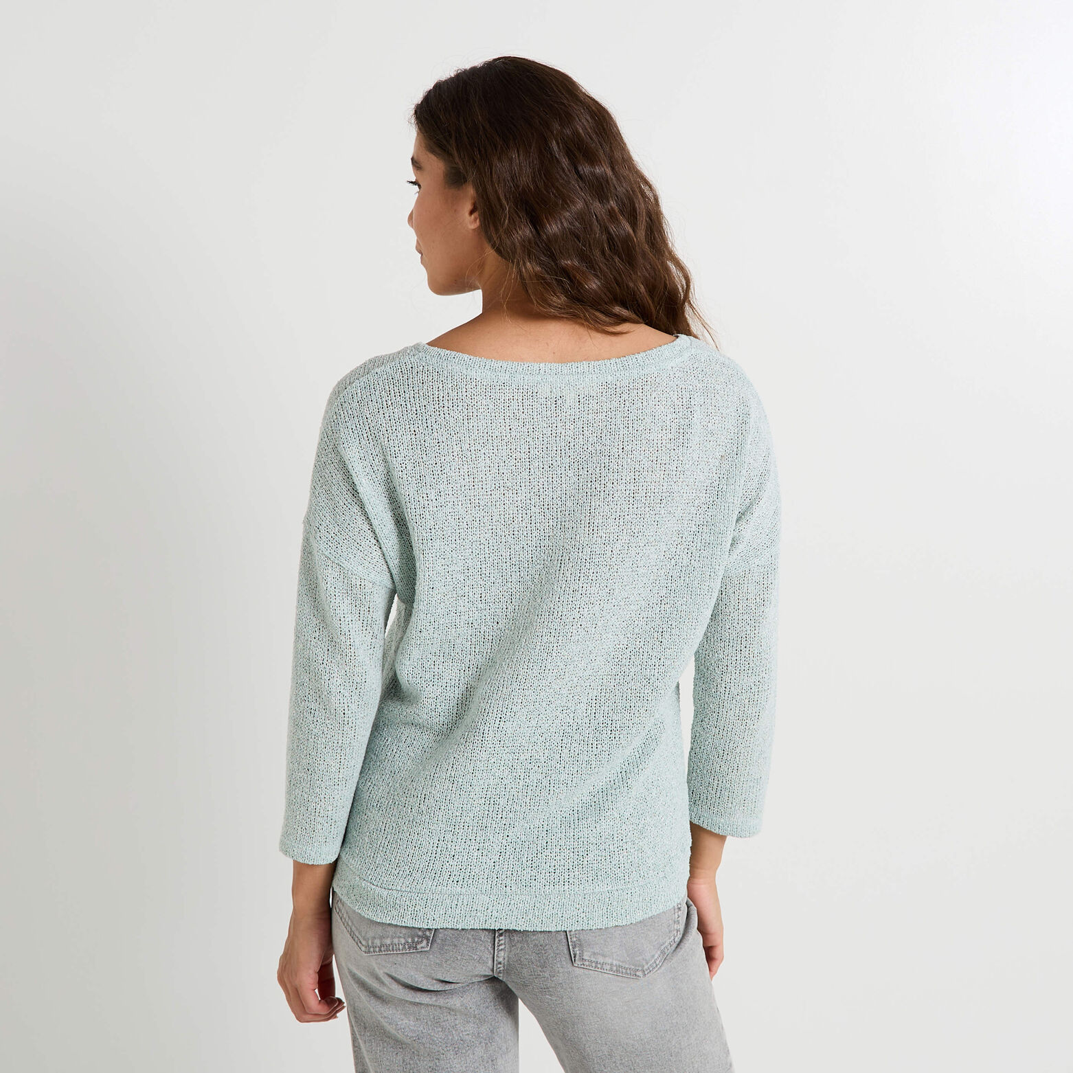 T-shirt en maille pailletée femme