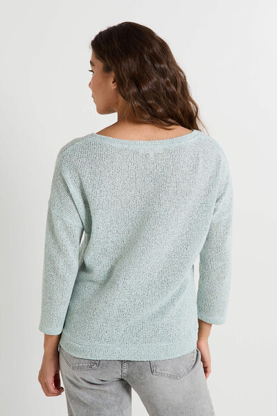 T-shirt en maille pailletée femme