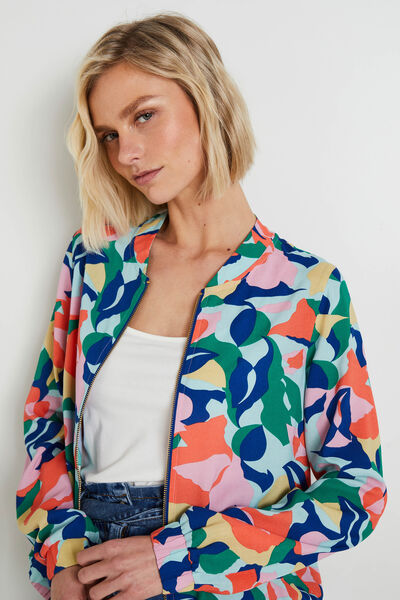 Veste bomber imprimée femme