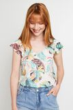 T-shirt col V femme