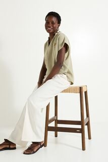 Blouse col V femme