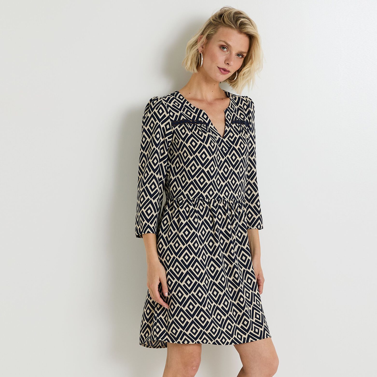 Robe col V femme
