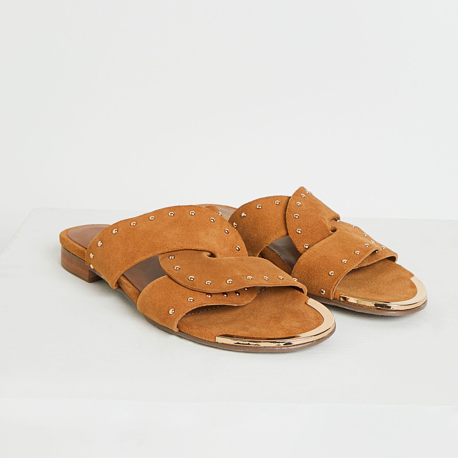 Mules en cuir femme