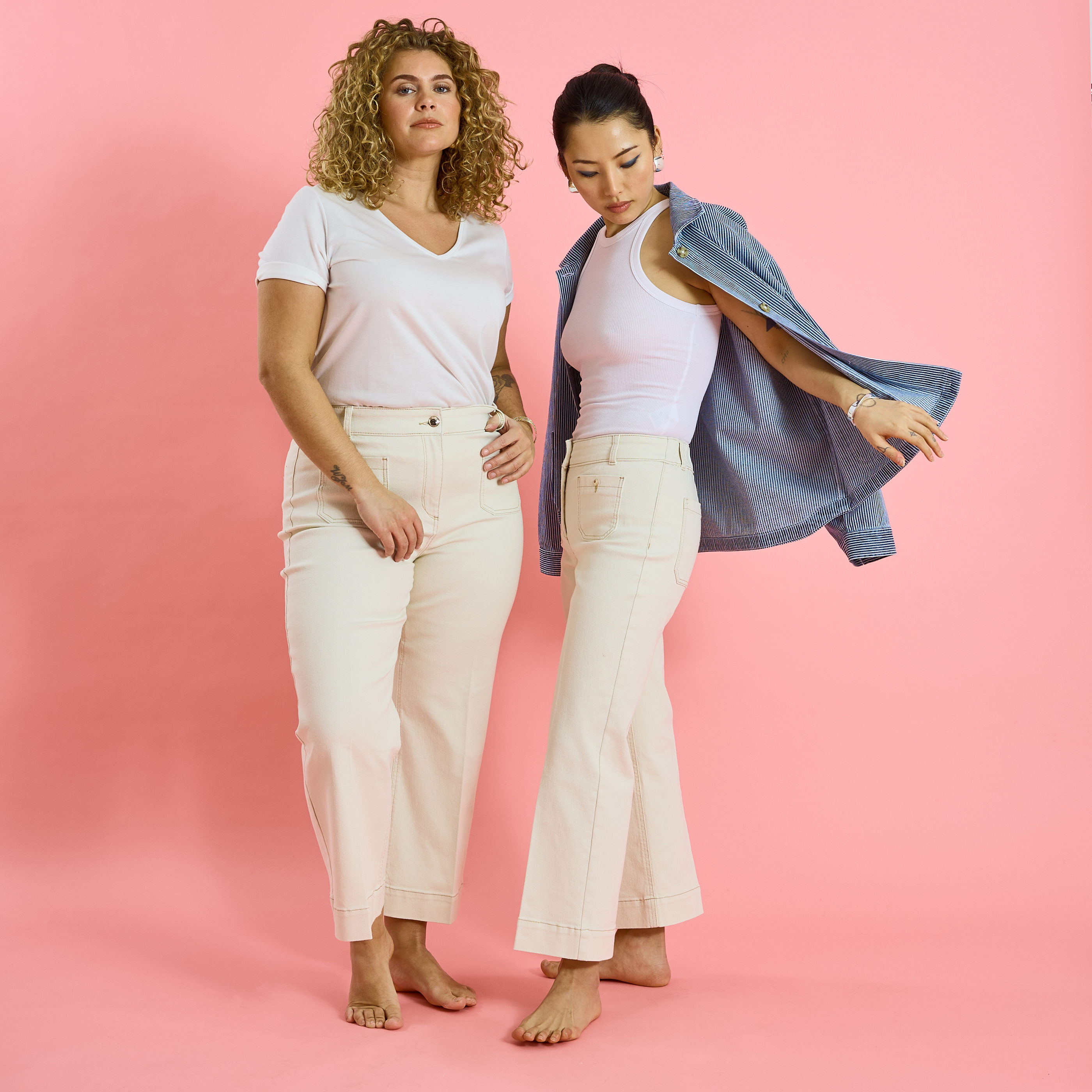 Jean flare raccourci NAPOLI RF02 femme