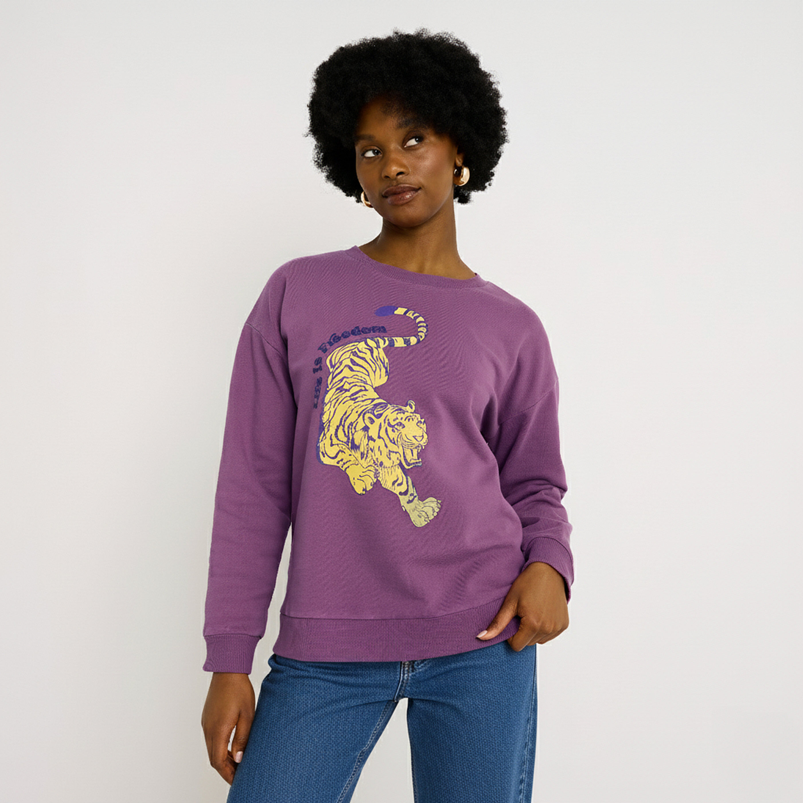 Sweat col rond femme