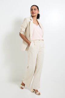 Veste blazer en lin mélangé femme