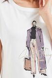 Tshirt print femme