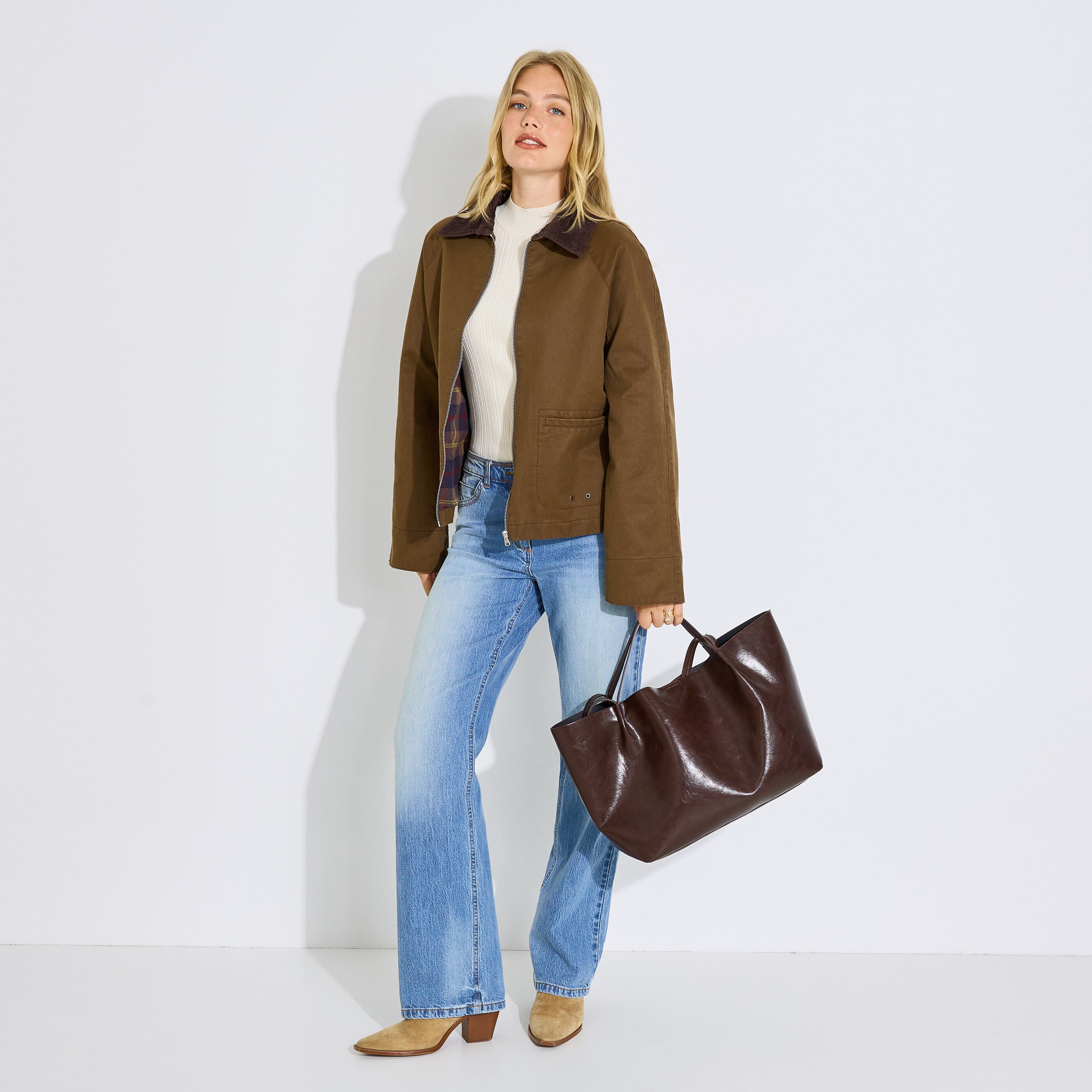 Parka enduite femme