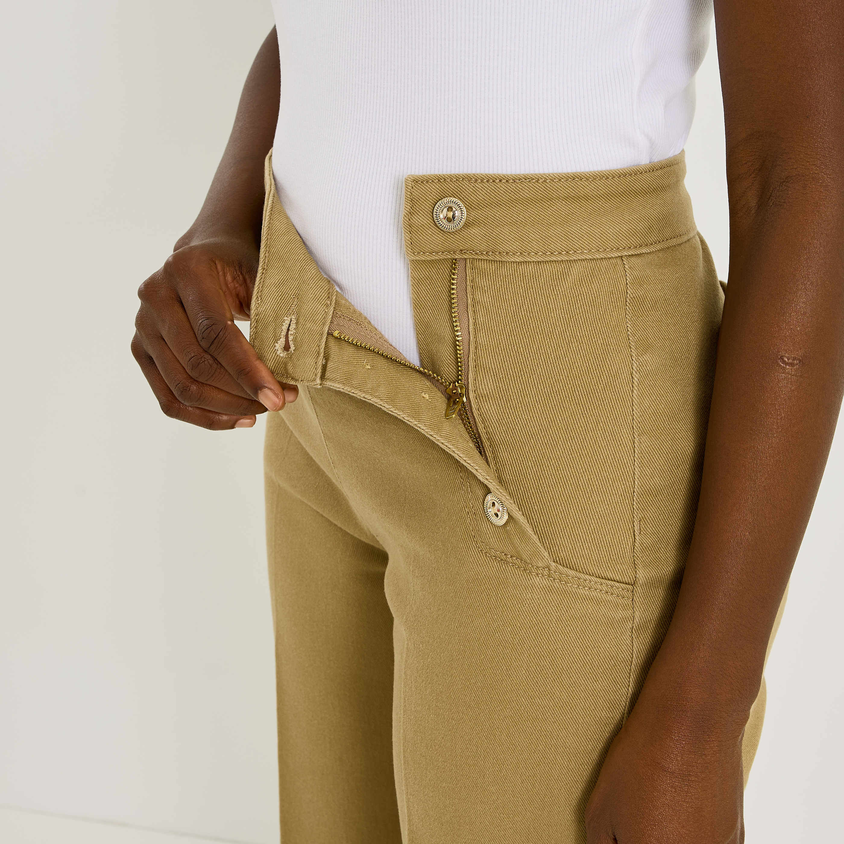 Jean flare &agrave; pont POMPON F02 femme