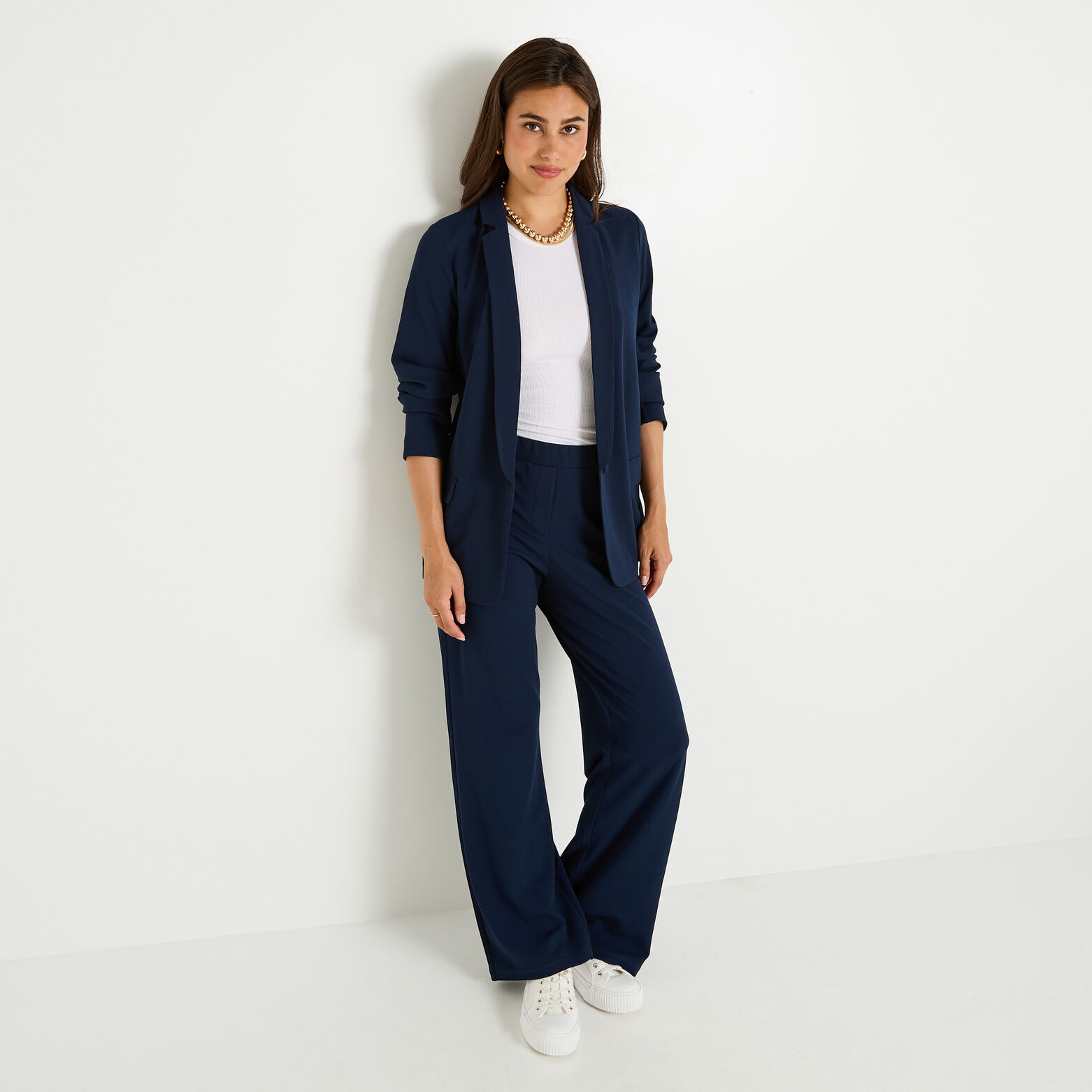 Pantalon fluide en maille femme