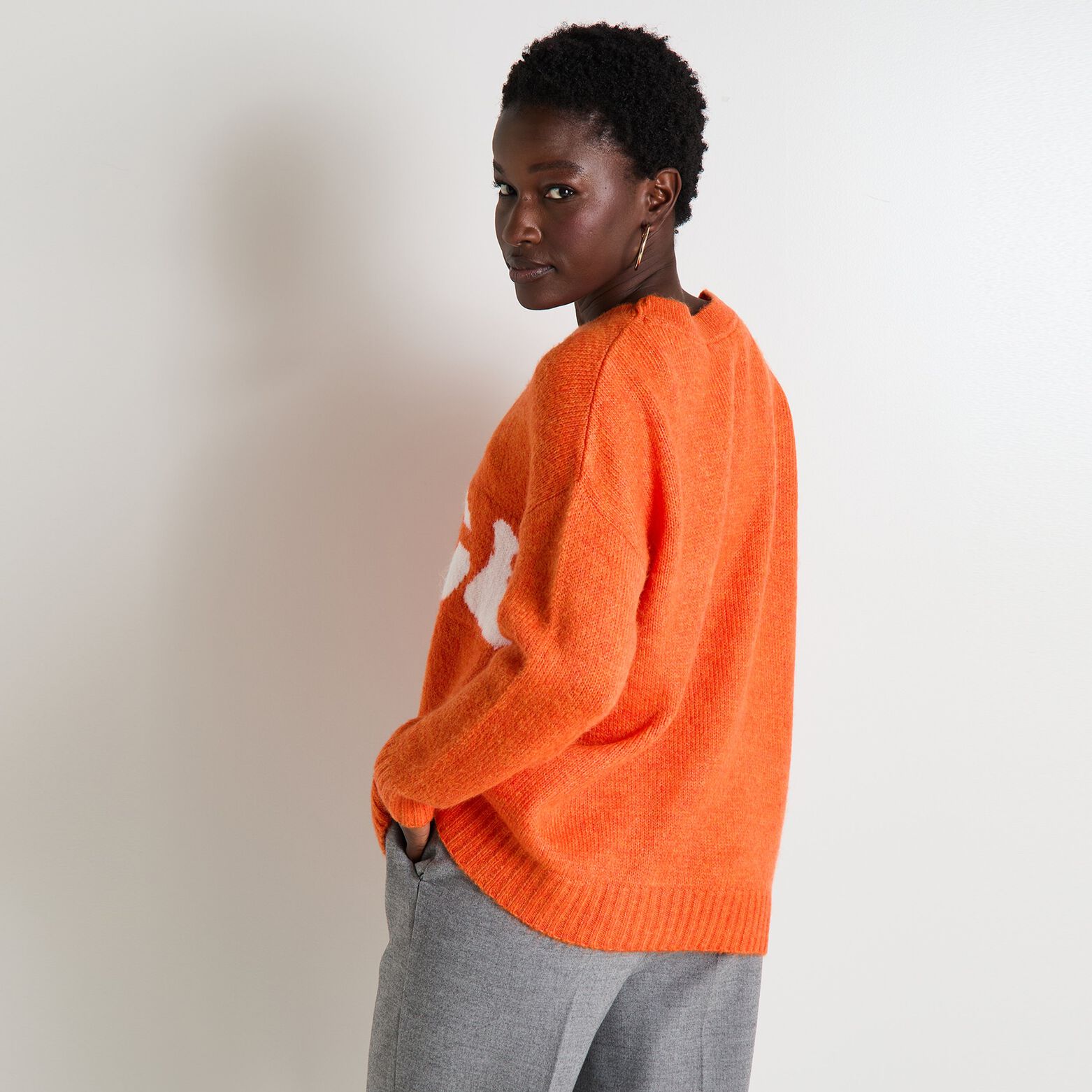 Pull col rond femme