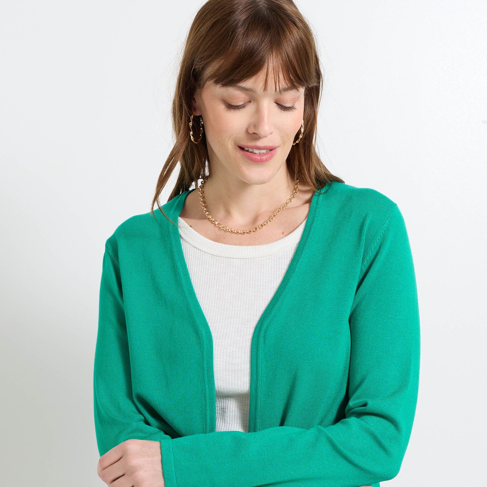 Gilet col V femme