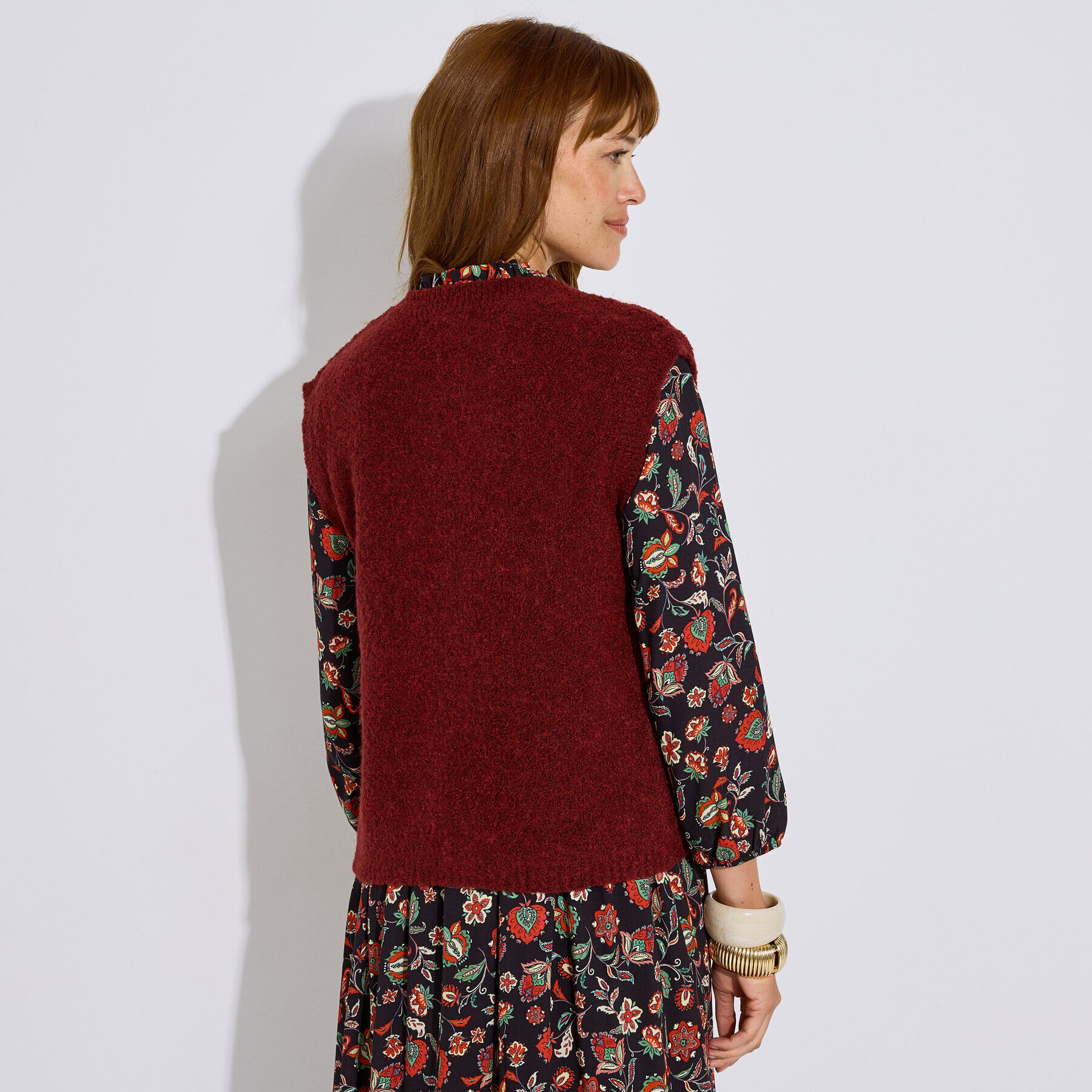 Gilet uni sans manches femme