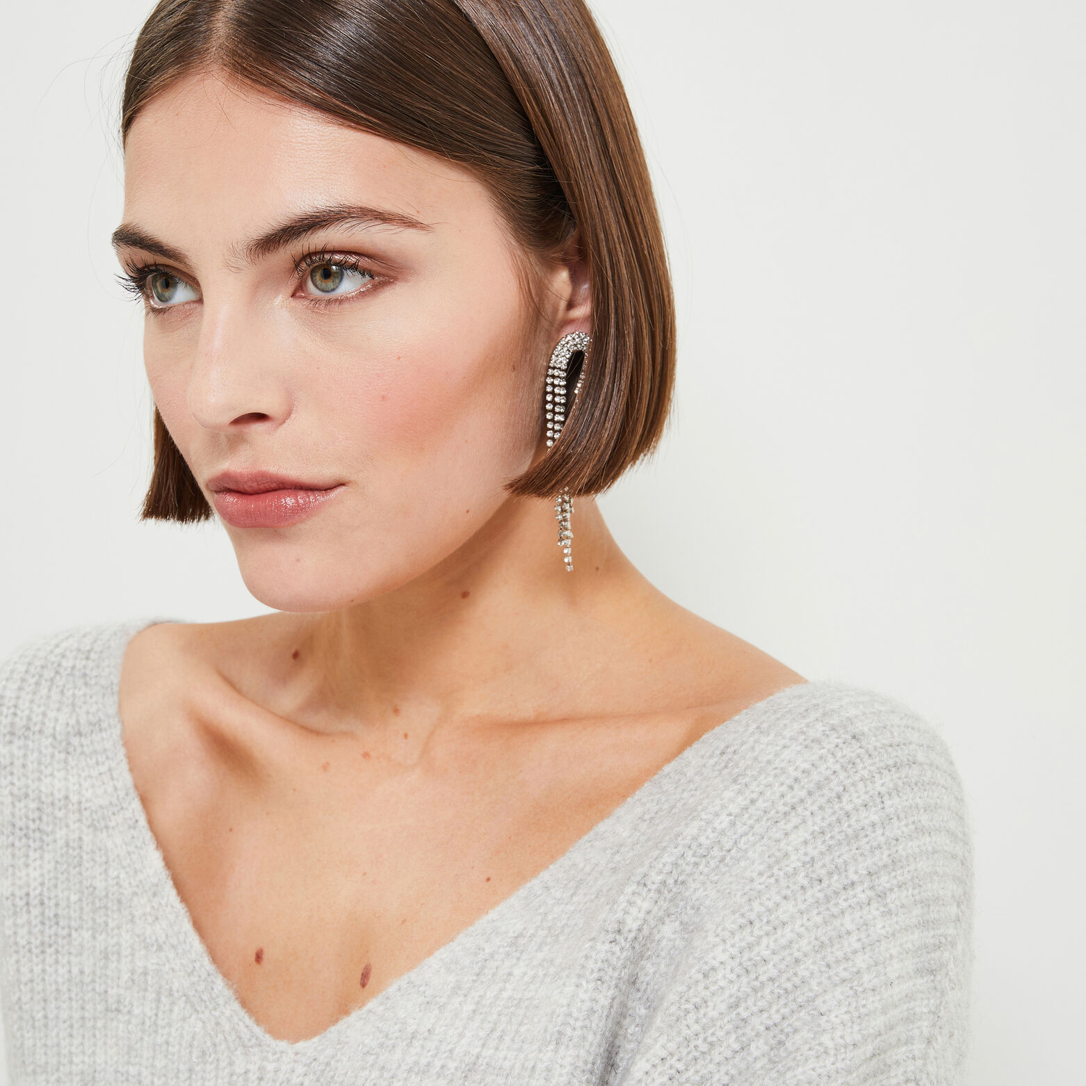 Pull Col V femme
