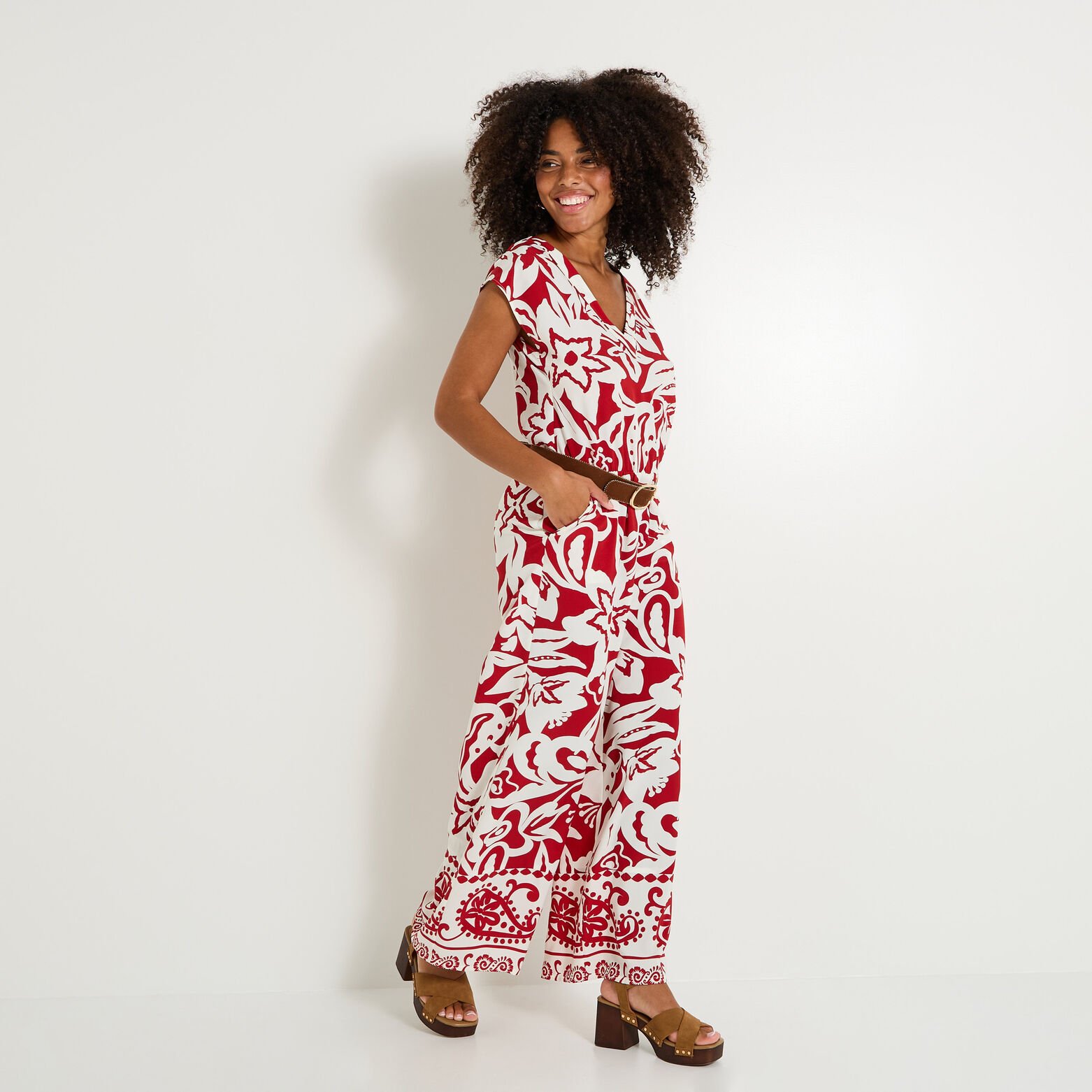 Combinaison longue imprimée femme