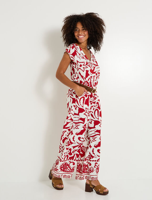 Combinaison longue imprimée femme