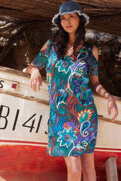 Robe col V femme