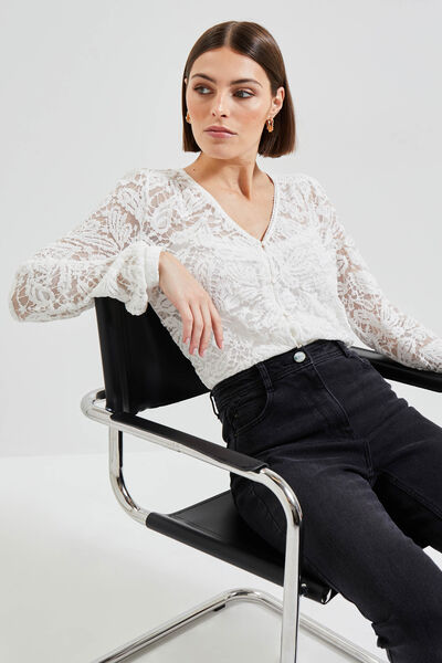 Chemise légère dentelle femme