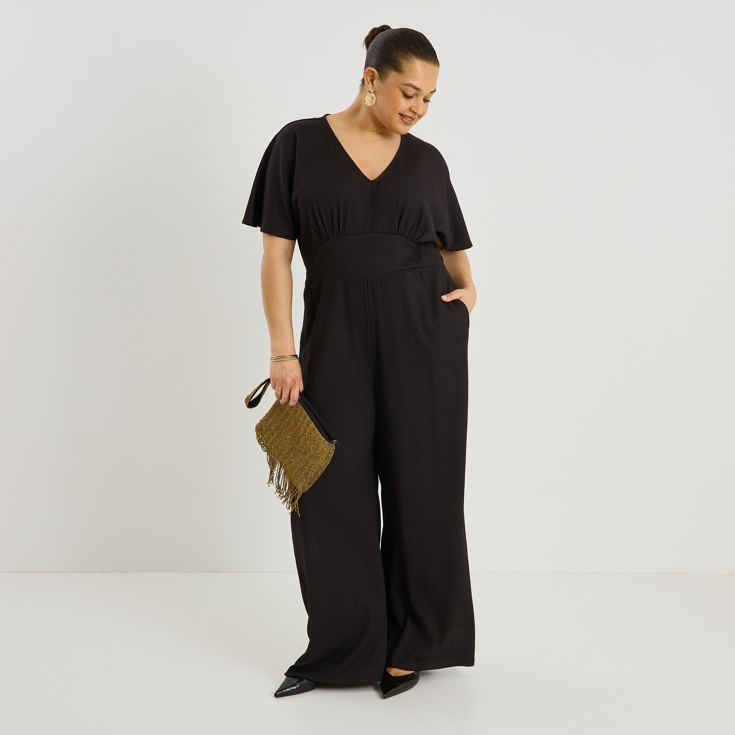 Combinaison longue en maille femme