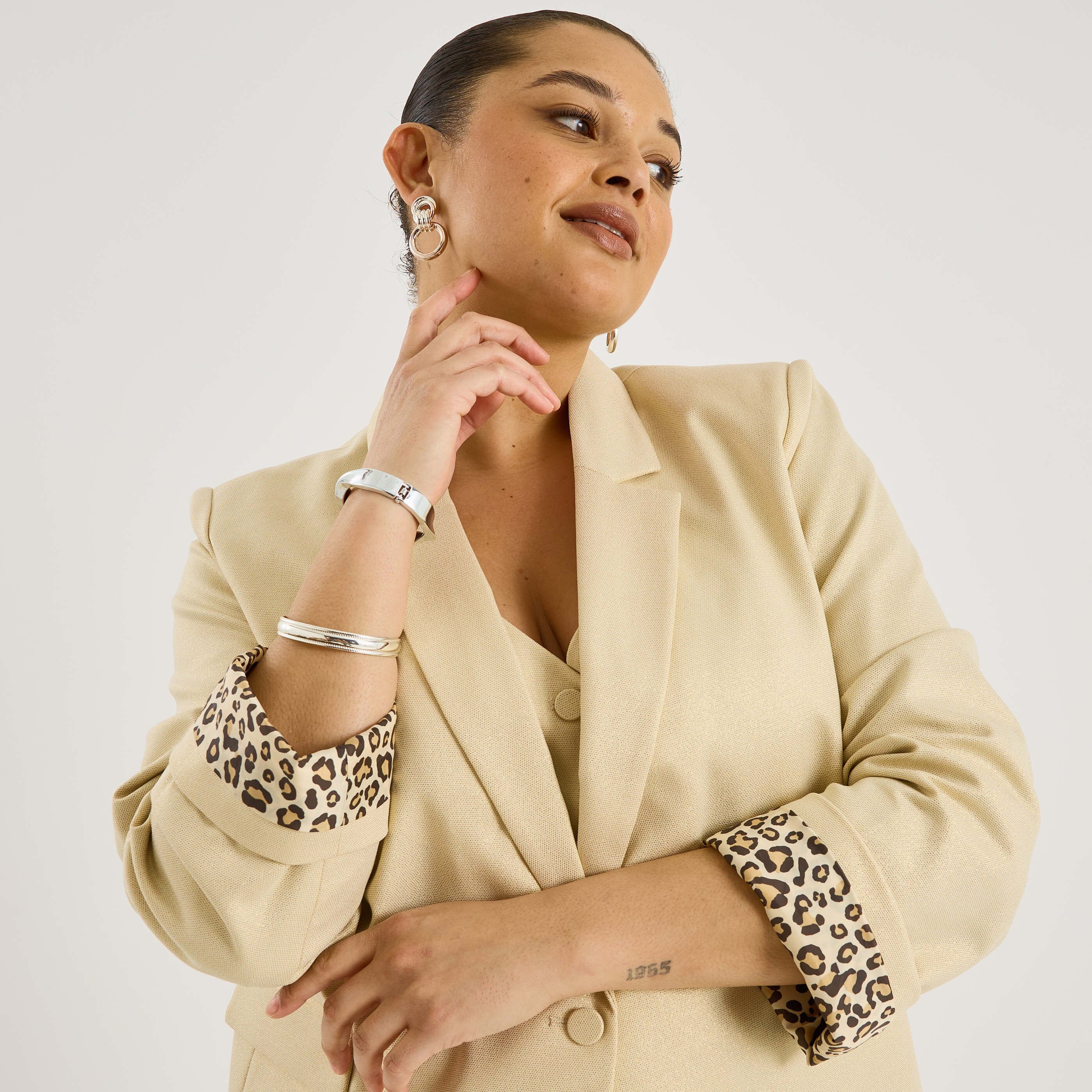 Veste blazer doubl&eacute; femme