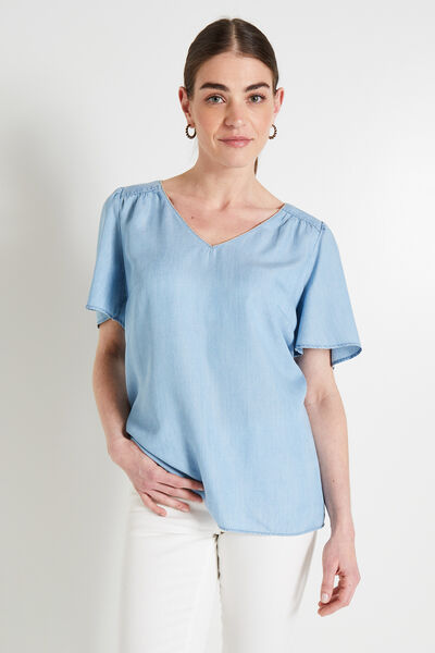 Blouse denim femme