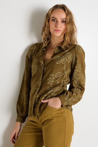Chemise à détails ajourés femme