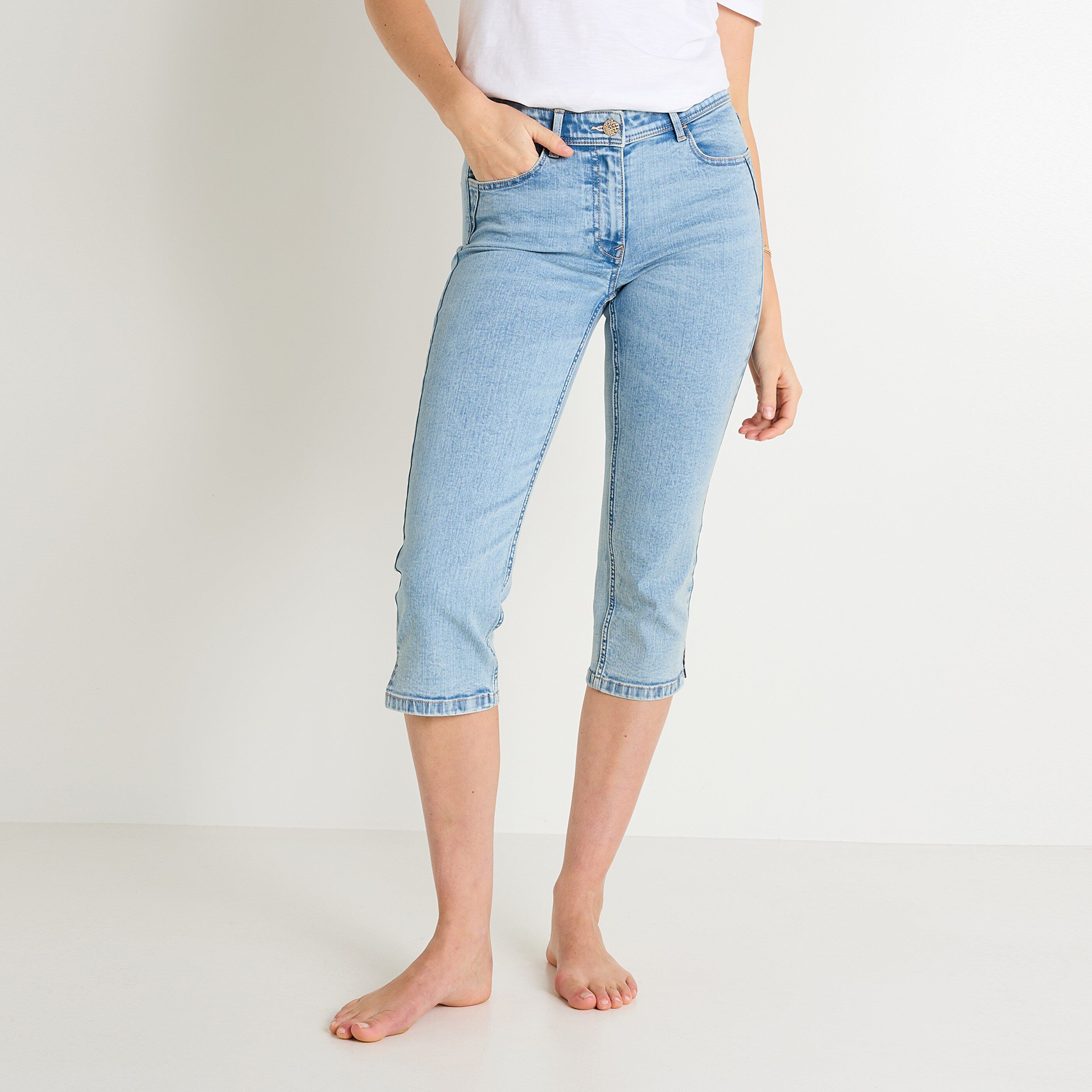 Corsaire en jean femme