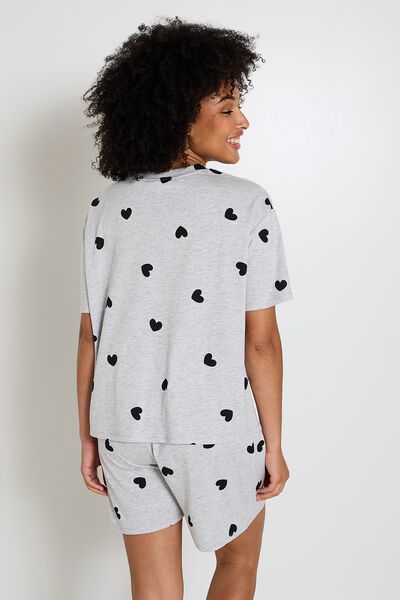 Tshirt pyjama coeur femme