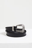 Ceinture boucle argentée femme