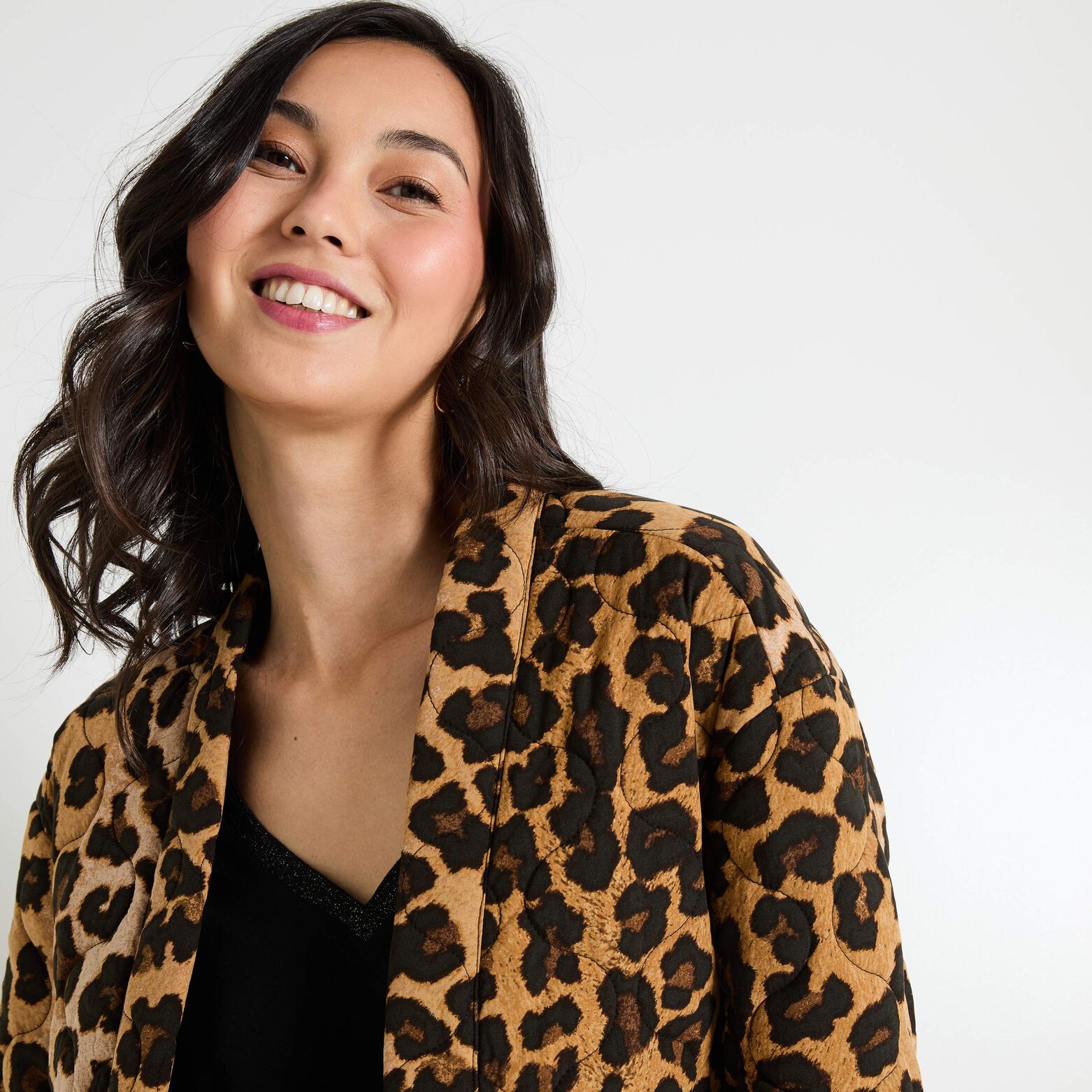 Veste matelassée imprimée femme