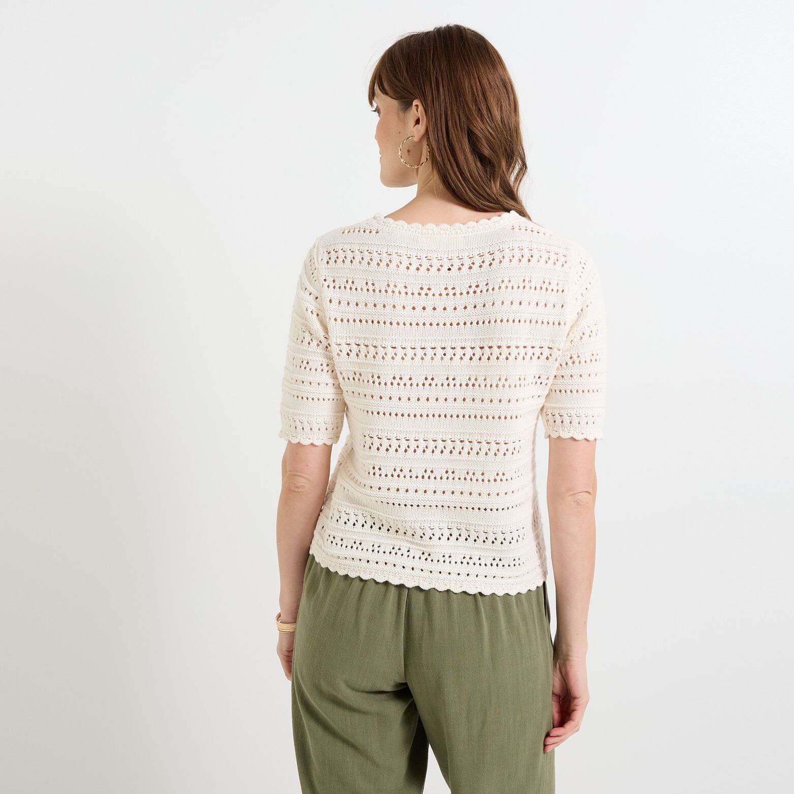 Pull col rond femme