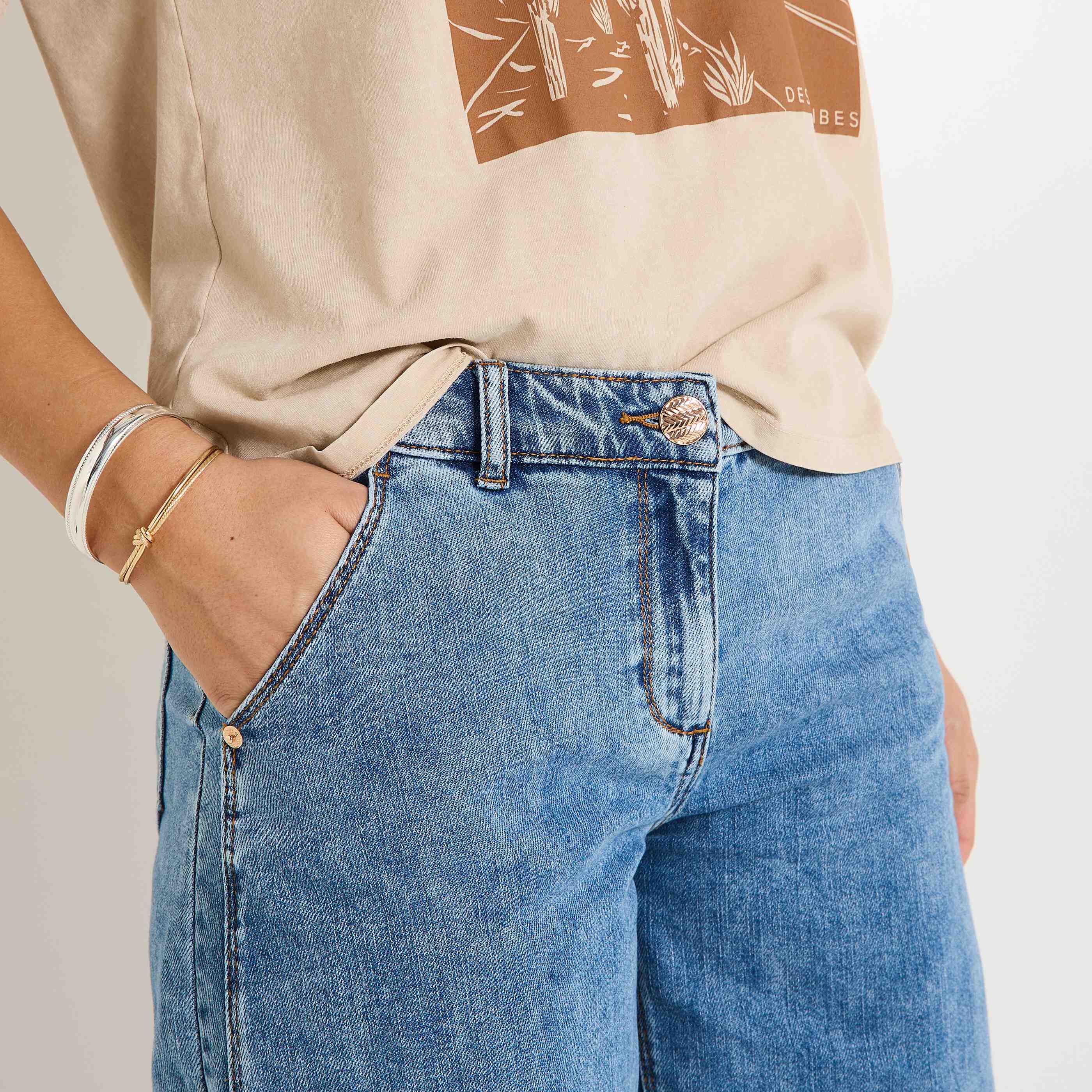 Bermuda en jean femme