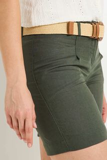 Short en lin mélangé femme