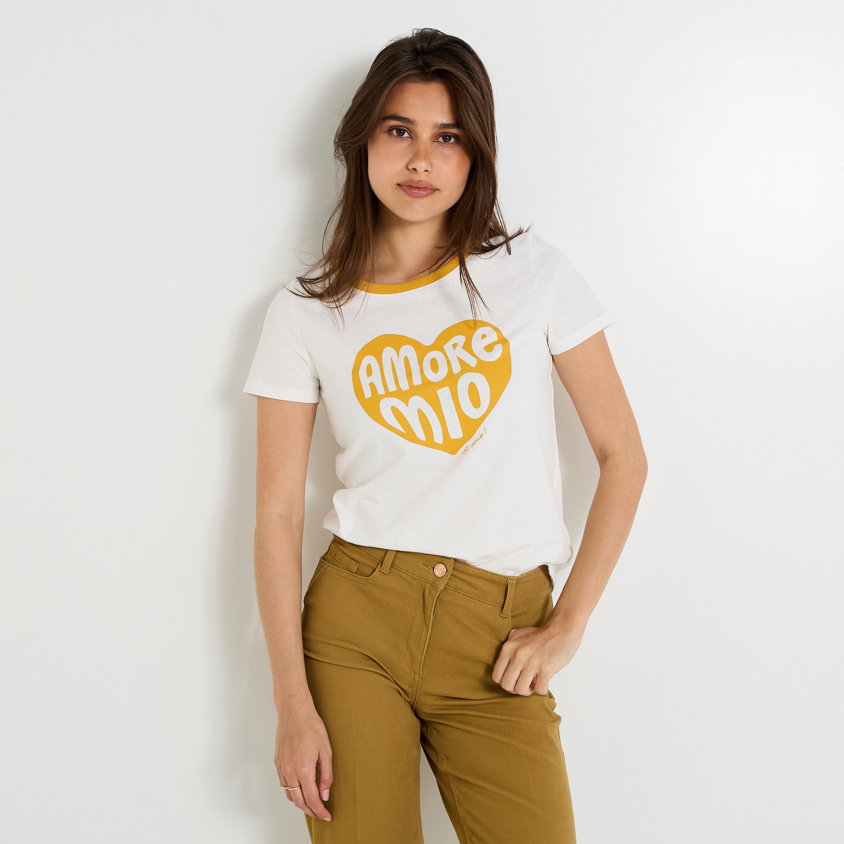 T-shirt col rond femme