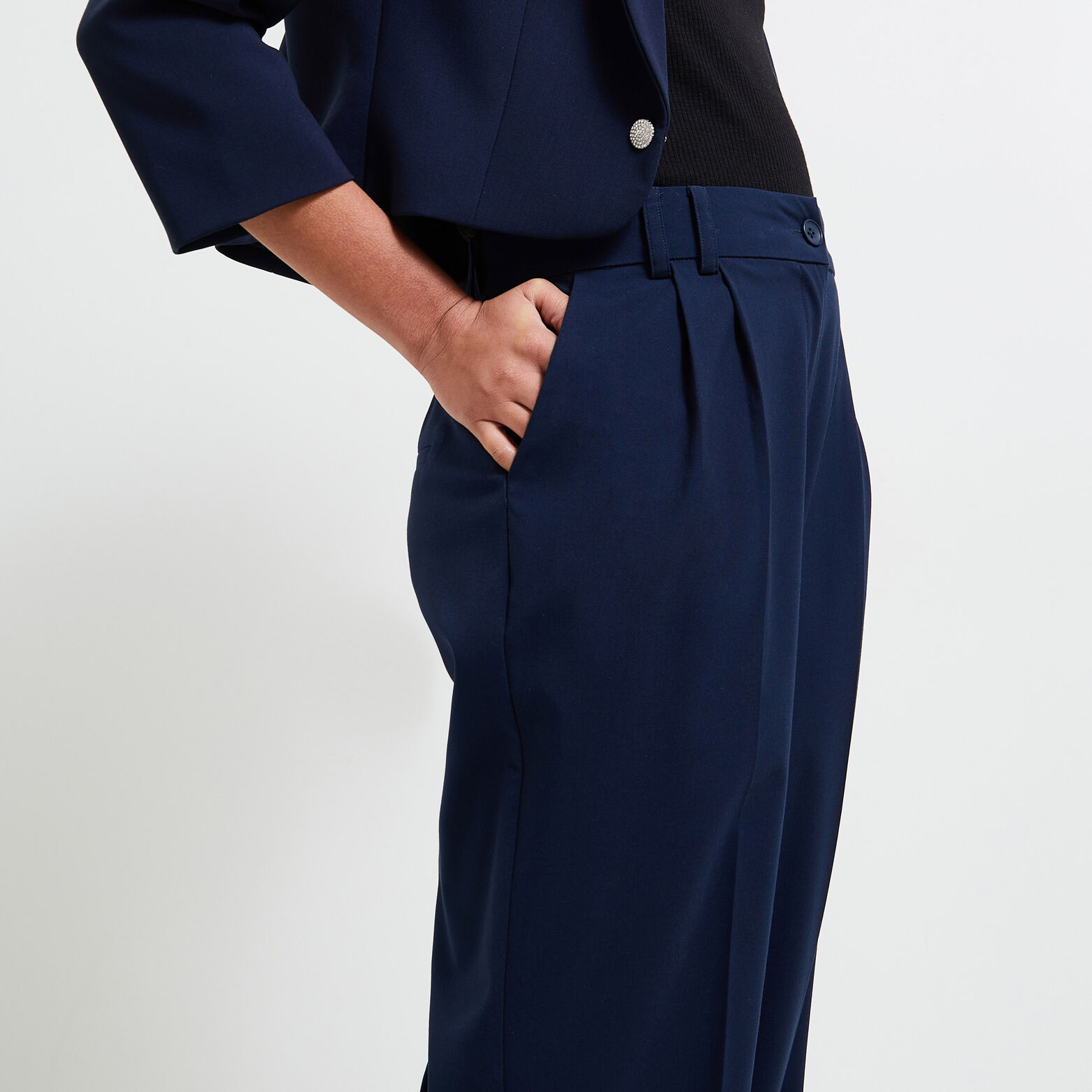 Pantalon à pince large femme