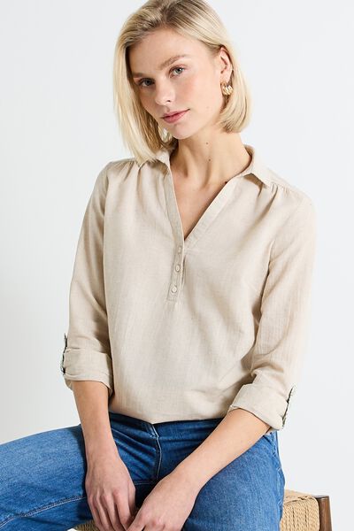Blouse col chemise femme
