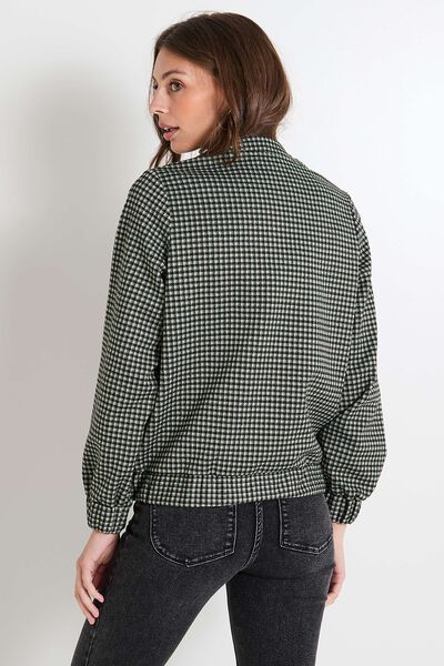 Blouson à carreaux femme