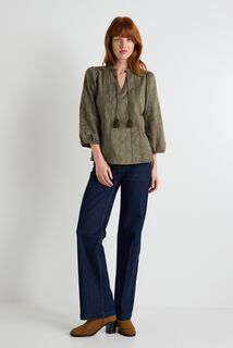 Blouse brodée femme