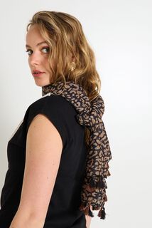 Étole longue motif tacheté femme