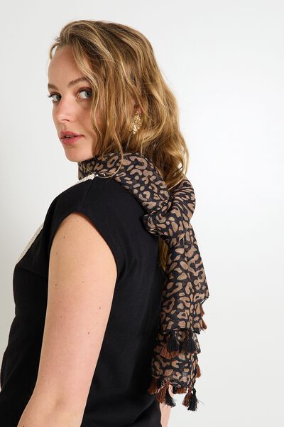 Étole longue motif tacheté femme