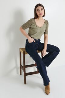 T-shirt col V femme