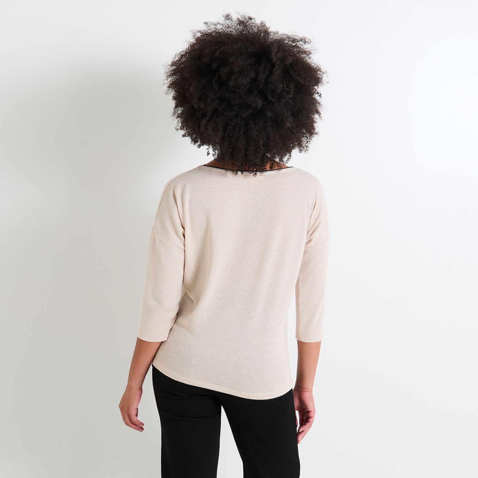T-shirt col U femme