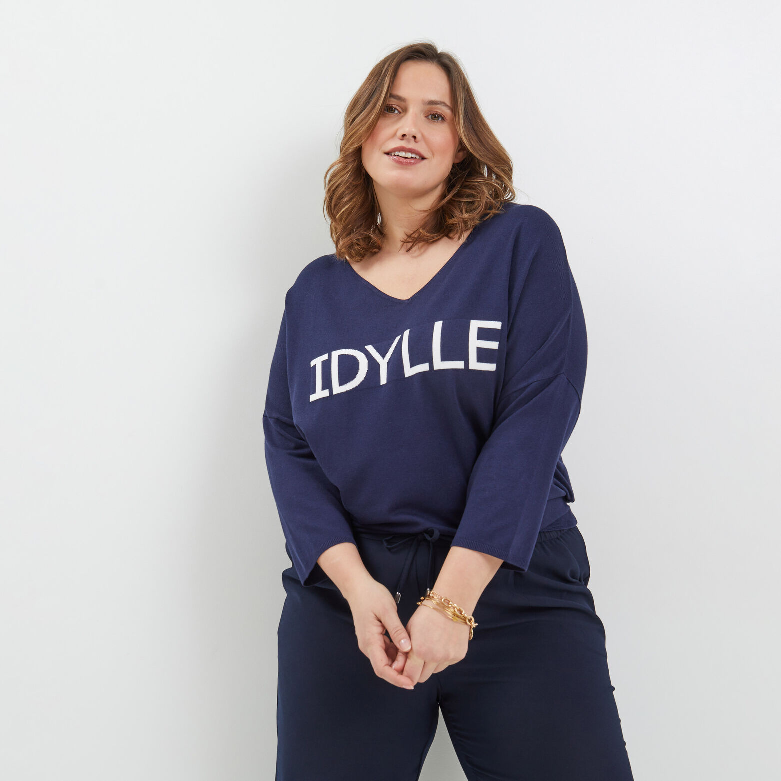Pull message femme